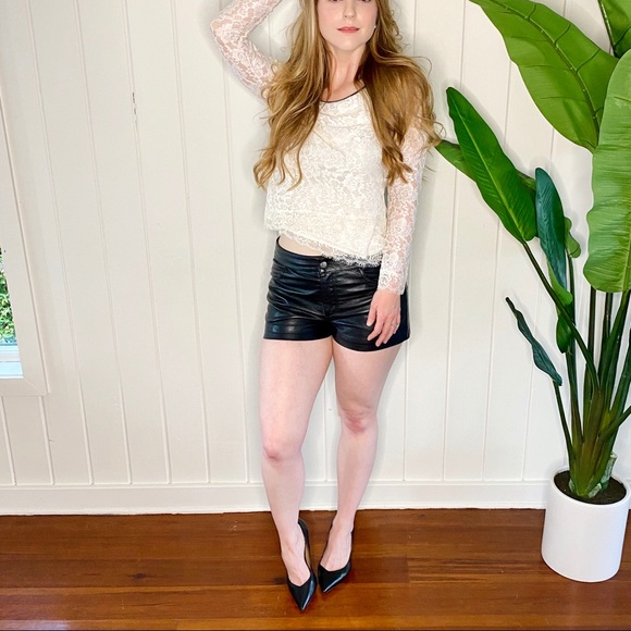 Ella Moss Ivory Lace Long Sleeve Top size S - Picture 3 of 14